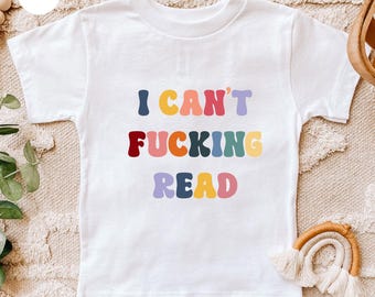 "Sarkastisches Kinder T-Shirt, ""Ich kann nicht lesen"""