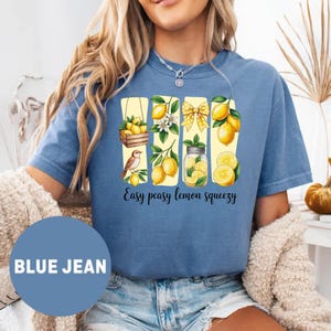 Comfort Colors® Easy Peasy Lemon Squeezy Shirt, Cute Summer Graphic Tee, Retro Fruit TShirt, Funny Citrus Shirt, Aesthetic Summer Vibes Top