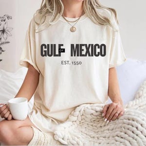Chemise Comfort Colors® Golfe du Mexique – T-shirt unisexe patriotique, chemise American Pride, T-shirt amateur de cartes des États-Unis, T-shirt aventure côtière