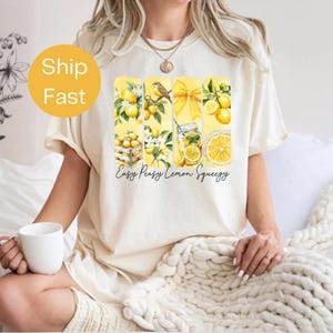 Comfort Colors® Easy Peasy Lemon Squeezy Shirt, Cute Summer Graphic Tee, Retro Fruit TShirt, Funny Citrus Shirt, Aesthetic Summer Vibes Top