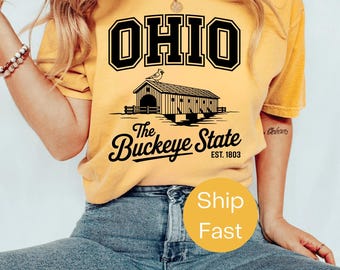 Comfort Colors Ohio T-Shirt – Vintage Buckeye State Pride Tee