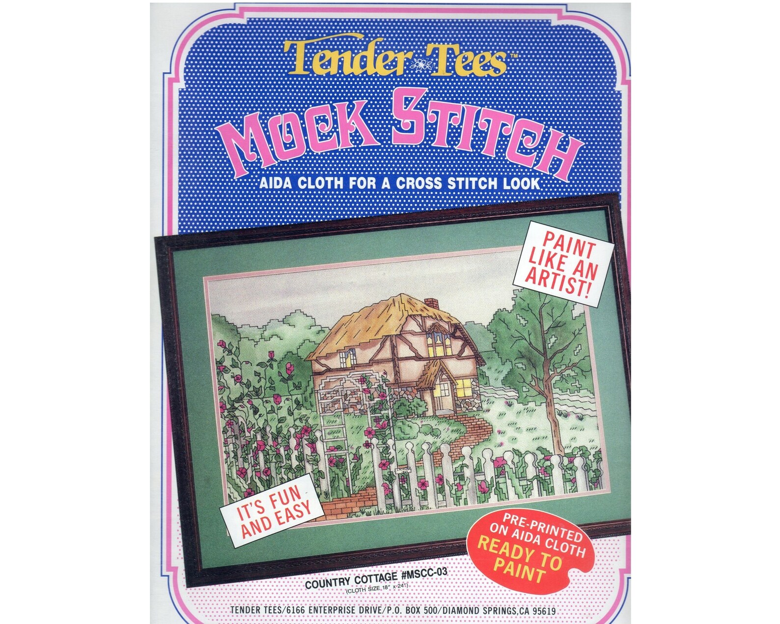 Download Vintage Cross Stitch Paint de Number Tender Tees Mock Stitch | Etsy