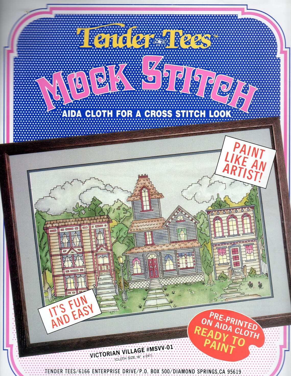 Download Vintage Cross Stitch Paint by Number Tender Tees Mock Stitch | Etsy