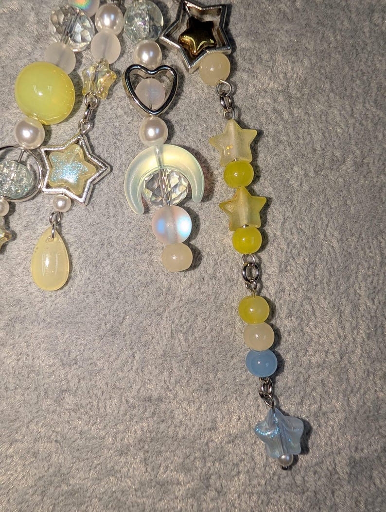 Stitch on the Moon Keyring / Bag Charms (Extra Long) - Stitch & Angel Celestial Collection image 12