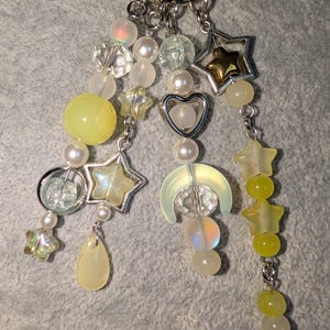 Stitch on the Moon Keyring / Bag Charms (Extra Long) - Stitch & Angel Celestial Collection image 11