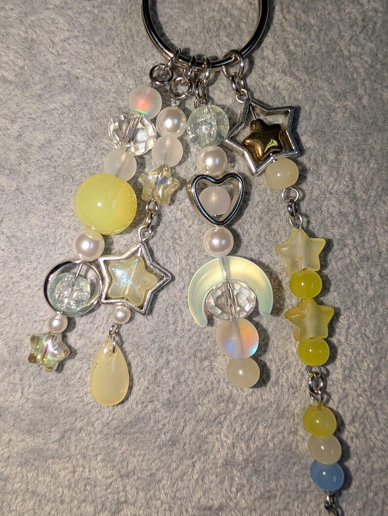 Stitch on the Moon Keyring / Bag Charms (Extra Long) - Stitch & Angel Celestial Collection image 11