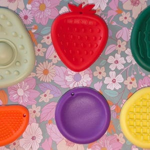 Sensorische accessoires - fruitvormige siliconen zorgstenen - zelfzorgaccessoire