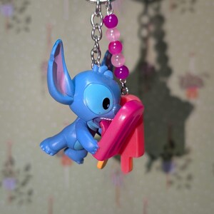 Stitch Sweeties Keyring / Bag Charms - Stitch & Angel Foodie Collection Ice Lolly