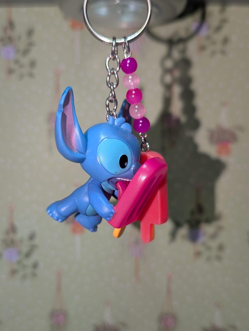 Stitch Sweeties Keyring / Bag Charms - Stitch & Angel Foodie Collection Ice Lolly