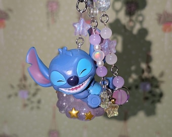 Stitch on a Cloud Keyring / Bag Charms - Stitch & Angel Celestial Collection