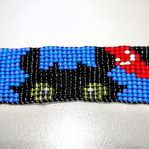 How to Train Your Dragon Toothless Beaded Keyring or Bracelet with Steel (Silver) Fixings (Customisable)