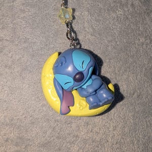 Stitch on the Moon Keyring / Bag Charms (Extra Long) - Stitch & Angel Celestial Collection image 9
