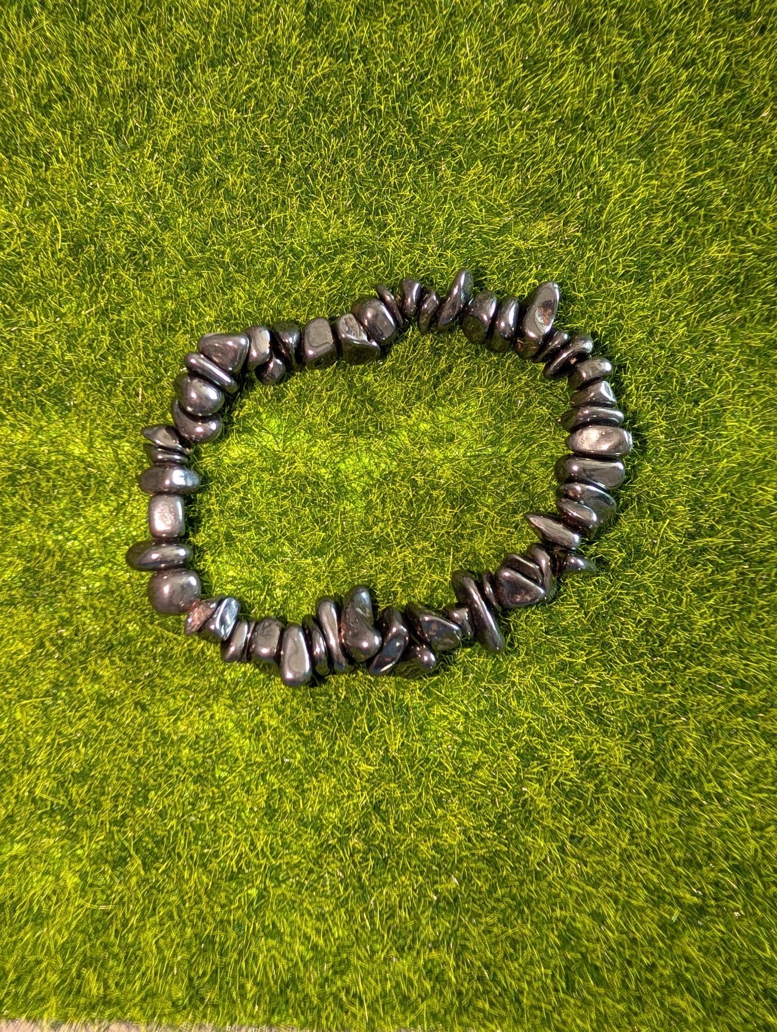 ヘマタイト ビーズブレスレット ヘマタイトビーズブレスレット：グラウンディング、保護、安定性（16