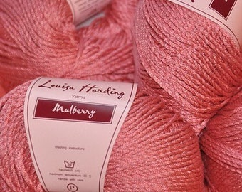 Louisa Harding mulberry silk shade 33 Pink 1 x 50g skein knitting crochet craft project