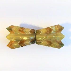 Art Deco celluloid buckle/1920 1930 pistachio green dress buckle/ vintage celluloid sewing notions