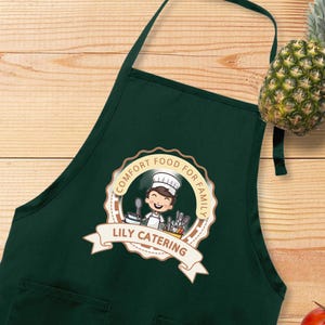 Personalized Logo Apron: Custom Chef Apron, Catering Uniform