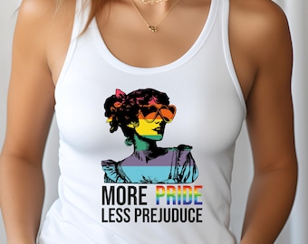 More Pride Less Prejudice Lesbian Couple Shirt, LGBTQ Shirt