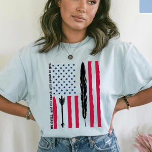 American Native Flag Shirt, Be Still and the Earth Will Speak to You Tee, Comfort Colors Indigenous People Shirt