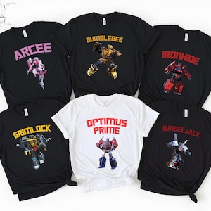 Custom 80s Cartoon Transformers T-Shirt: Choose Your Autobot