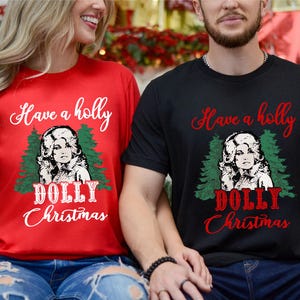 Holly Dolly Christmas Shirt: Retro Holiday Tee for Dolly Fans