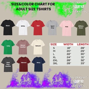 a t - shirt size chart for men and women