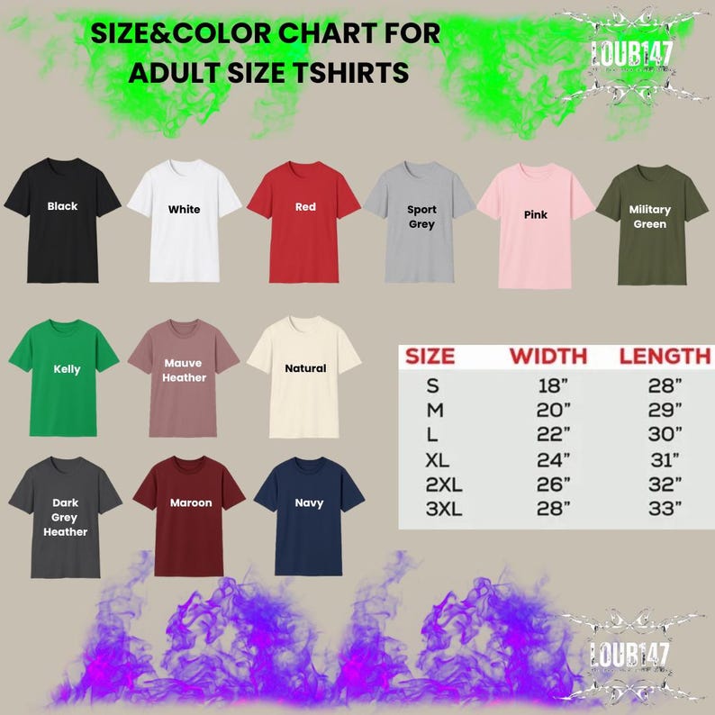 a t - shirt size chart for men and women