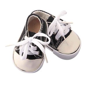 Tiny Converse Style Sneakers for Dolls - 7cm Canvas Shoes for Your Little Fashionista&#39;s 18&quot; American Girl, 43cm Baby Doll, and More