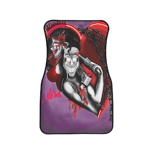 Edgy Car Floor Mat - Graffiti Design, Rugged Auto Accessory for Car Enthusiasts, Unique Gift for Birthdays, Holidays, Car Decor