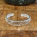 Silver Bangle Bracelet for Women, Sterling Silver Jewelry Gift for Mom, Silver Bangle Bracelet Gift for Her, Women Silver Cuff Bangle