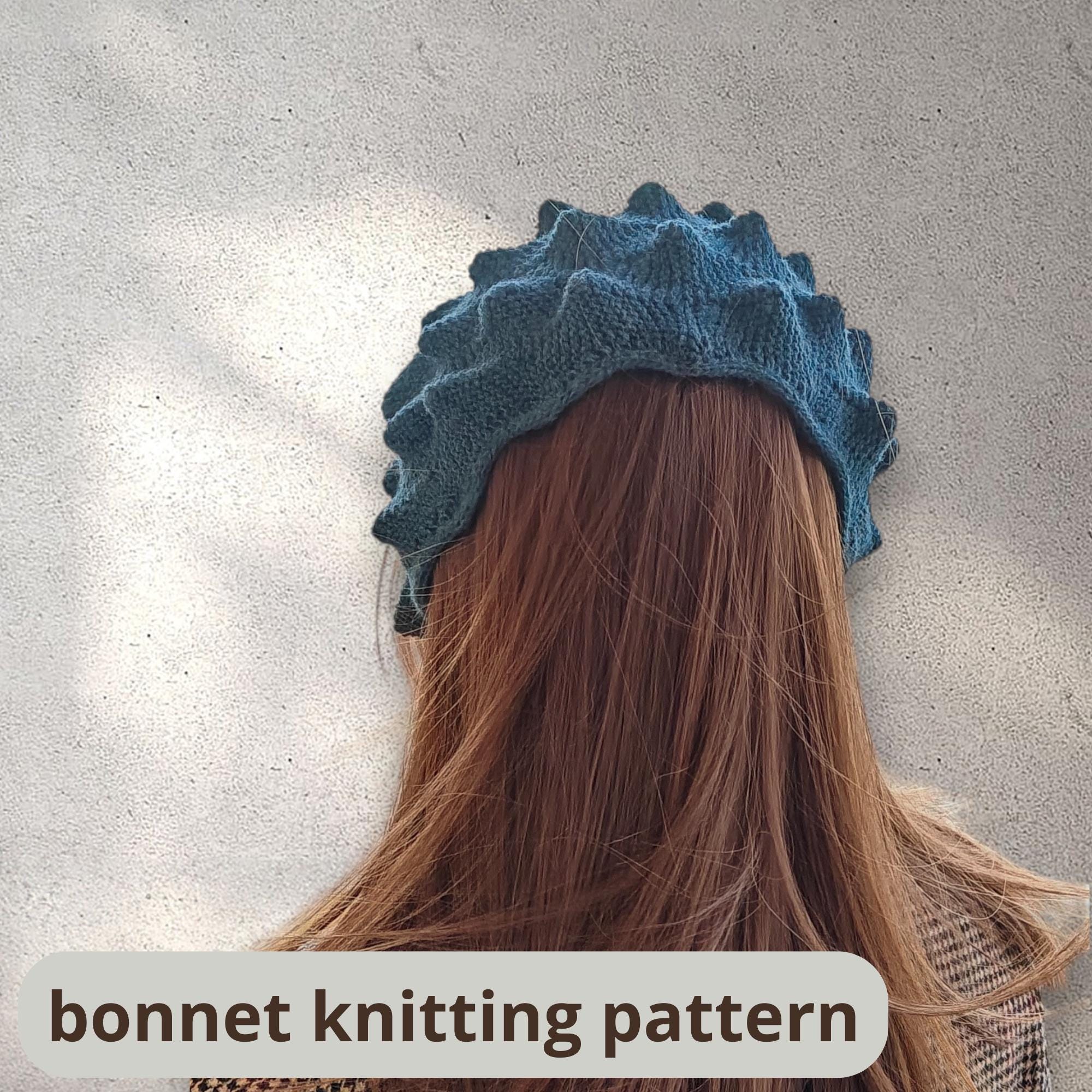 Chestnut Bonnet Knitting Pattern, Handknitted Hat, Hat Knitting Pattern ...
