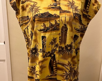 Vintage Tiki Oasis Aloha Hukilau Tiki Caliente Viva Las Vegas Yellow Brown Tea Timer Hawaiian Medium Large