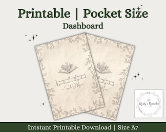 Printable Planner Dashboard | Pocket Planner Dashboard | Aesthetic Dashboard | Sarah J Mass | Floral Dashboard | Bookish | Digital Download