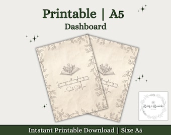 Printable Planner Dashboard | A5 Planner Dashboard | Aesthetic Dashboard | Sarah J Mass | Floral Dashboard | Bookish | Digital Download
