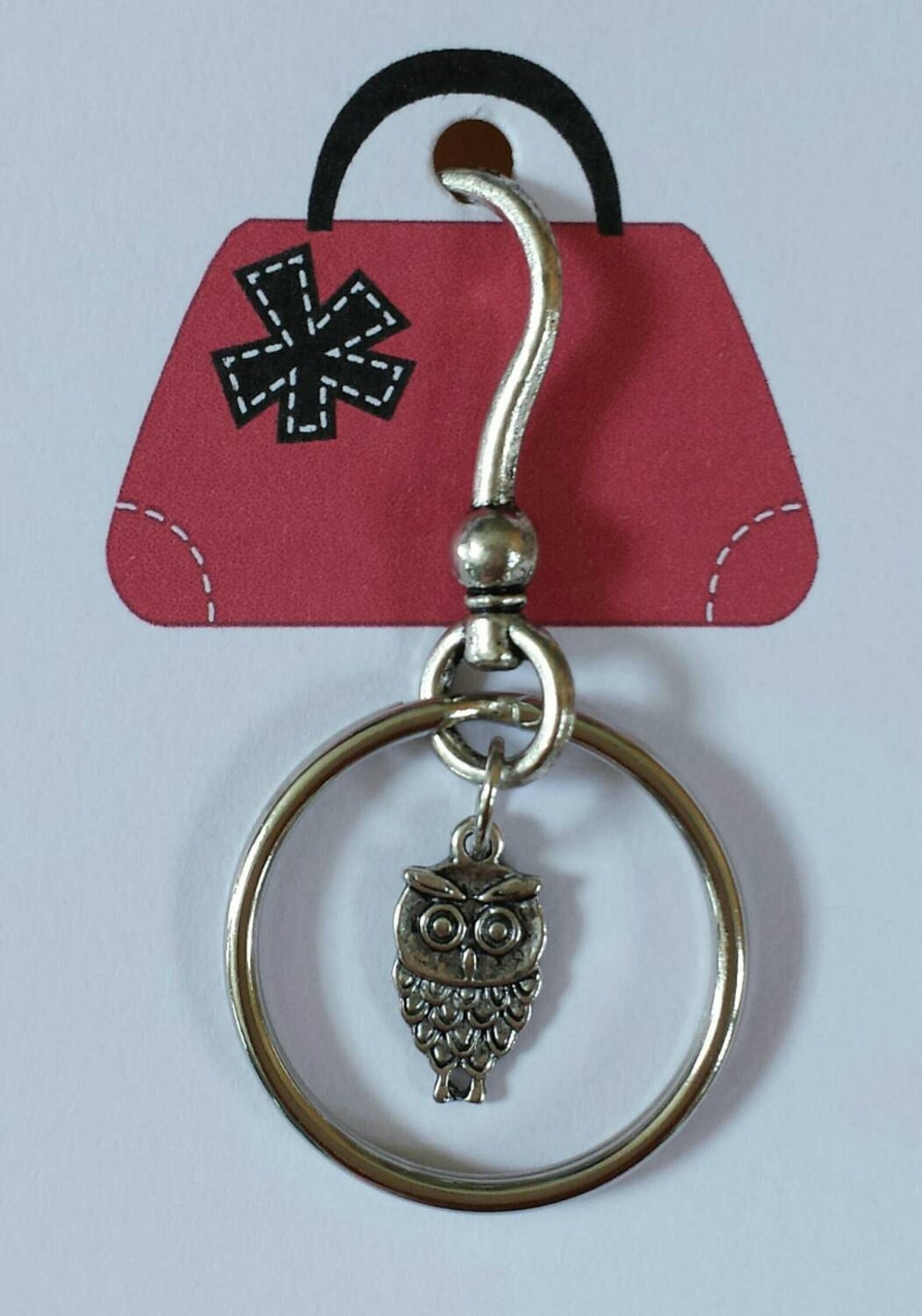 PURSE KEY HOOK with Owl Charm Never Lose Your Keys Again Etsy