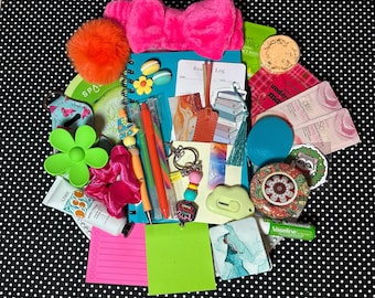 Color Pop Surprise Box | Bright Color Themed Mystery Gift | Fun Self Care and Stationery Kit | Happy Care Package
