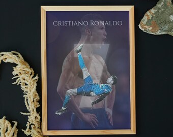 Póster de Cristiano Ronaldo / Arte mural de fútbol (Descarga digital)