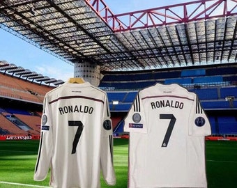 2014-2015 No. 7 Ronaldo Retro Jersey White Football Jersey,2014-2015 Season Real Madrid Jersey,Gift For him