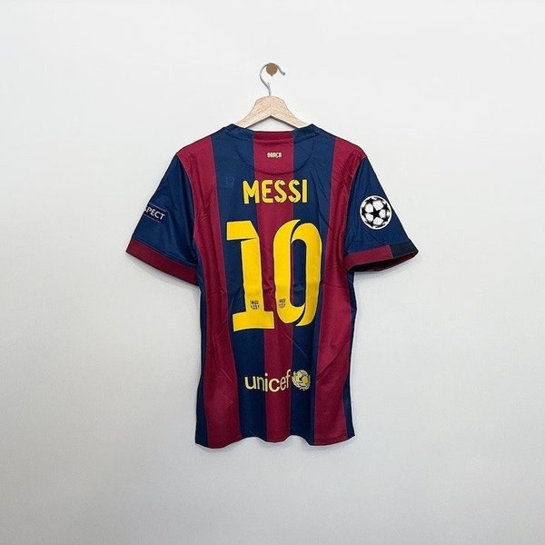 Messi Fußball Trikot, Barcelona 2014-2015 Messi 10 Klassisches Fußballtrikot