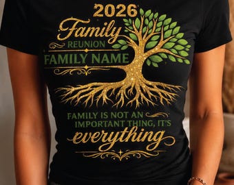 2026 Family Reunion Tree PNG Template (Digital Download)