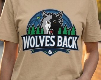 Wolf Basketball Graphic, Minnesota Sports Art, Timberwolf Vector (Digital Download)