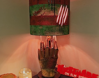 Freddy Krueger | A Nightmare on Elm Street | Halloween Accent Lamp | Handmade Horror Lamp