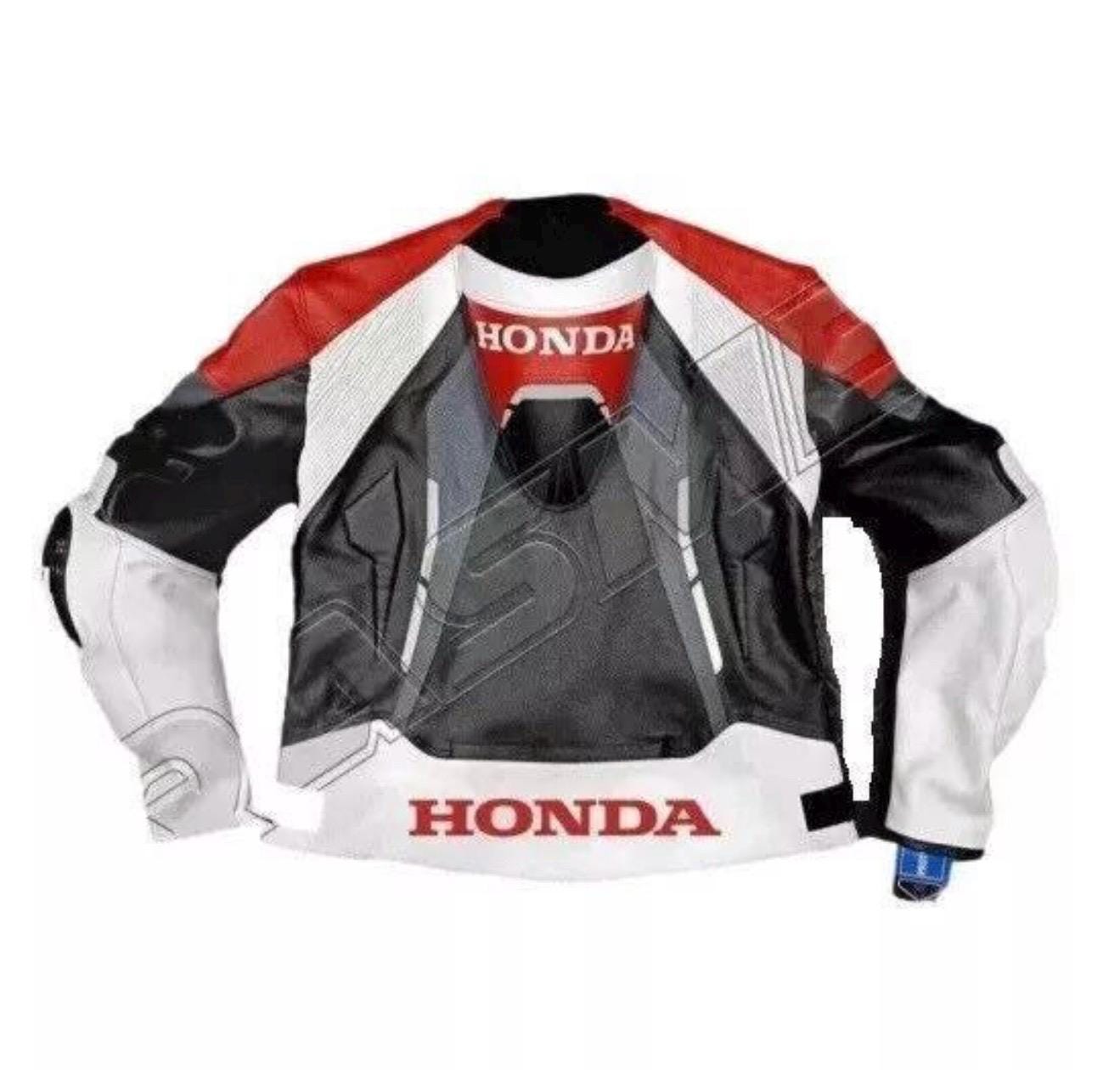 Honda Motogp Biker Jacket: Original Cowhide Leather Racing Jacket
