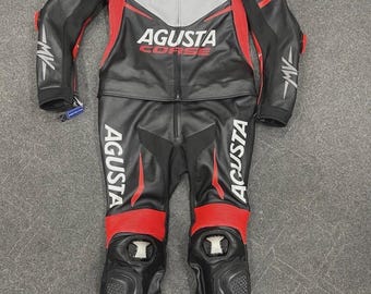 MV Agusta Corse Motorbike Original Cowhide Leather Suit, Biker's Racing Motorcycle 2PC Suits