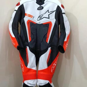 Alpinestars Motogp Motorbike Original Cowhide Leather Suit, Top Quality Biker&#39;s Racing Motorcycle Suits