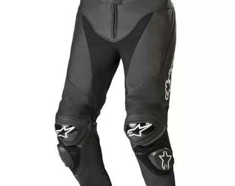 Alpinestars Motorbike Original Cowhide Leather Pants/Trousers, Motorcycle Biker&#39;s Racing Pants