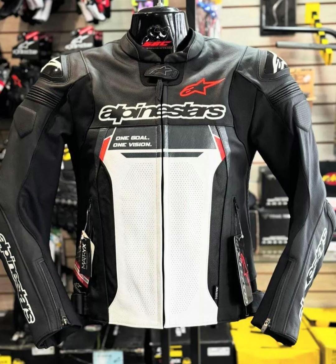 Alpinestars Motorbike Original Cowhide Leather Jacket, Alpinestars Biker's Racing Motorcycle Leather Jacket