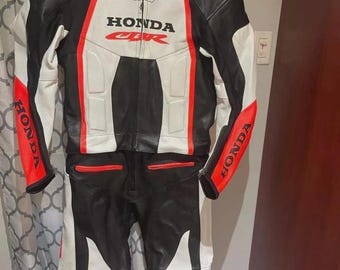 Honda CBR Motorbike Original Cowhide Leather Suit, Honda Biker's Racing Motorcycle Suits