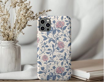 iPhone Case, Roses and Vines, Beauty and the Beast Inspired, Floral Phone Cover, Tough Phone Case, Gift for Her, Protective Smartphone Case