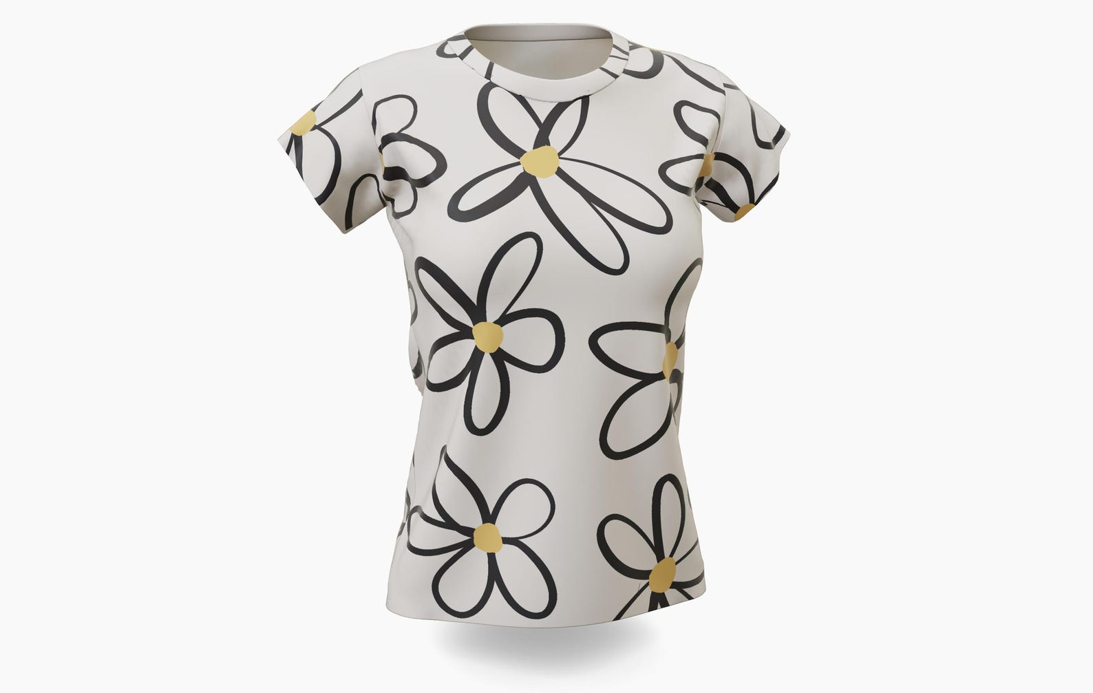 Retro Daisy Seamless Pattern | Hand-drawn 1970s Flower Print | Groovy ...
