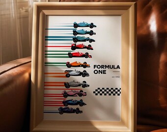 Minimalist Formula1 Line Up digital poster